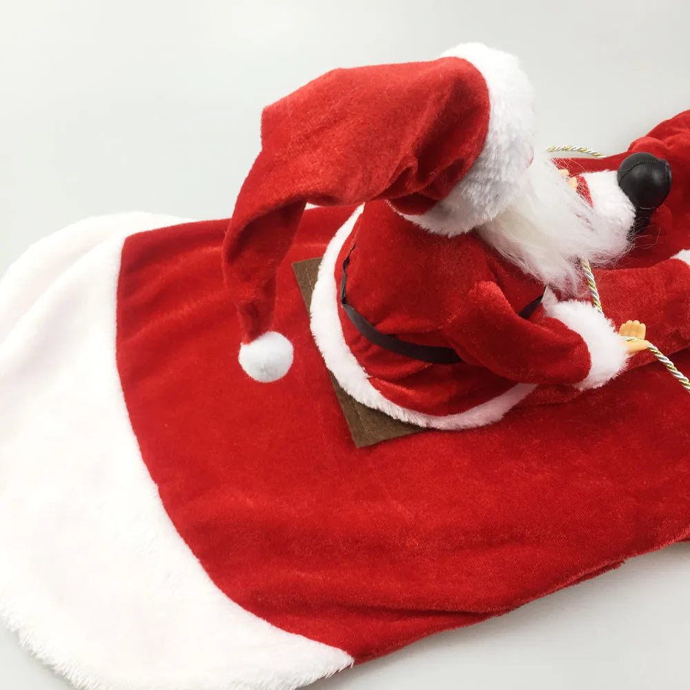 Funny Santa Pet Costume - Christmas and New Year Outfit