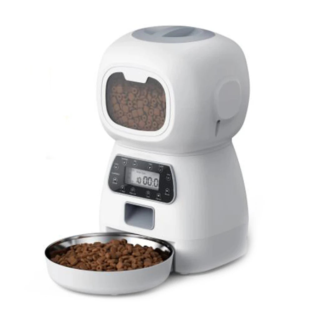 3.5L Automatic Pet Feeder - Timer Food Dispenser Bowl