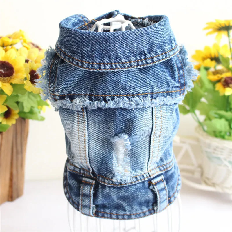 Casual Cat Denim Vest Jacket - Spring and Autumn Outfit
