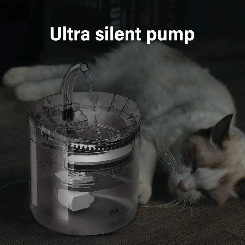 ROJECO Automatic Cat Water Fountain with Smart Sensor