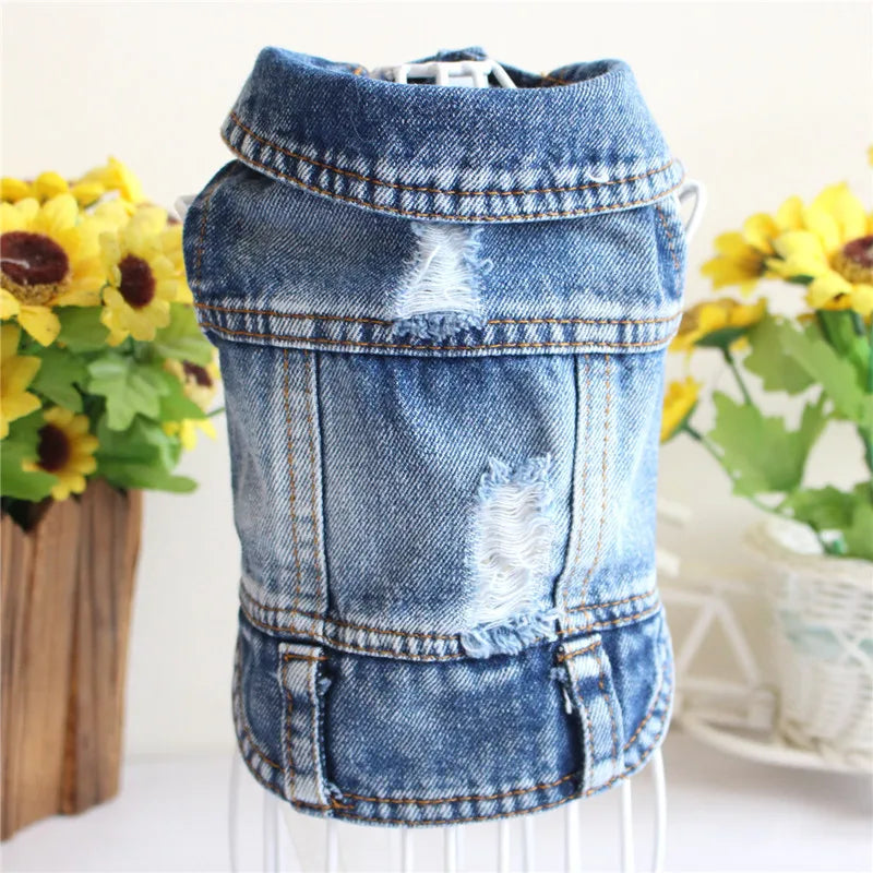 Casual Cat Denim Vest Jacket - Spring and Autumn Outfit