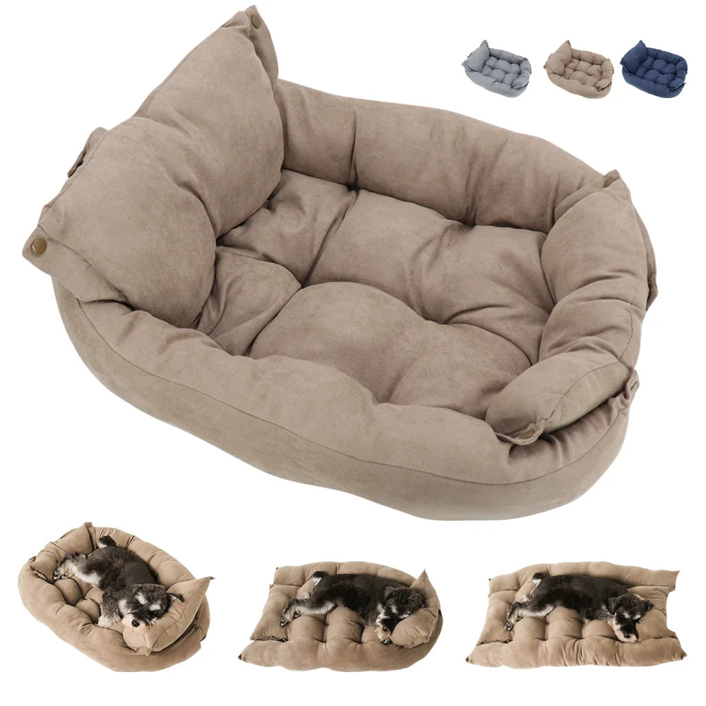 3-in-1 Dog and Cat Bed Mat - Soft Winter Sofa Nest