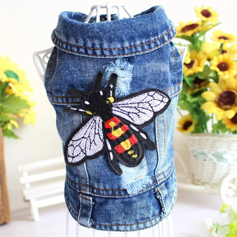 Casual Cat Denim Vest Jacket - Spring and Autumn Outfit