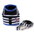 Navy Suit Dog Harness Leash Set - Adjustable Vest