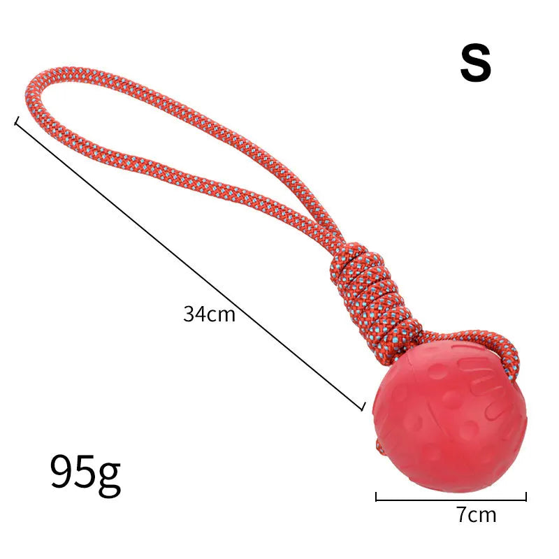 HOOPET Bite-Resistant Rubber Dog Ball Toy - S-XL