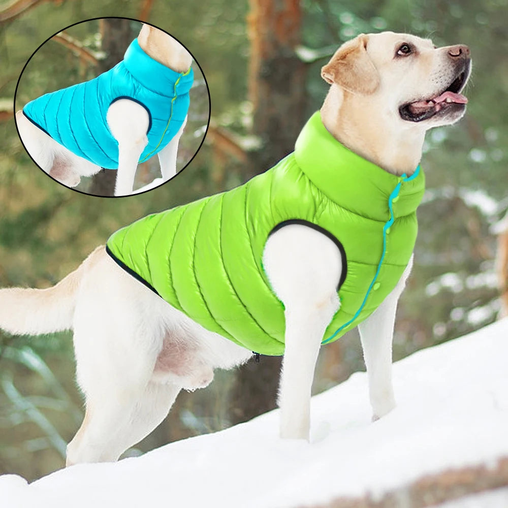 Reversible 3-Layer Waterproof Dog Vest - Warm Winter Coat