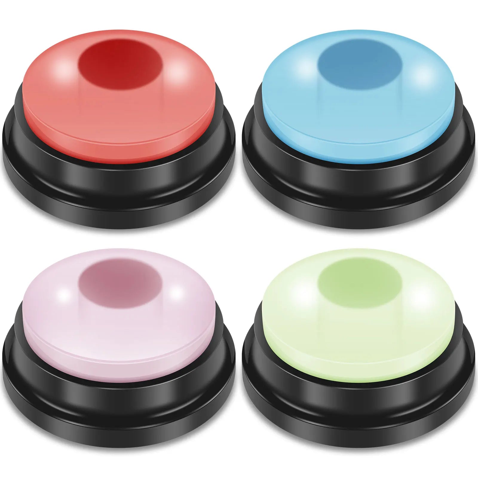 Recordable Dog Training Buttons with Light - 4/6 Piece Set