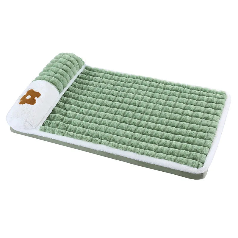 Detachable Cotton Dog Bed Mat - Washable Indoor Comfort
