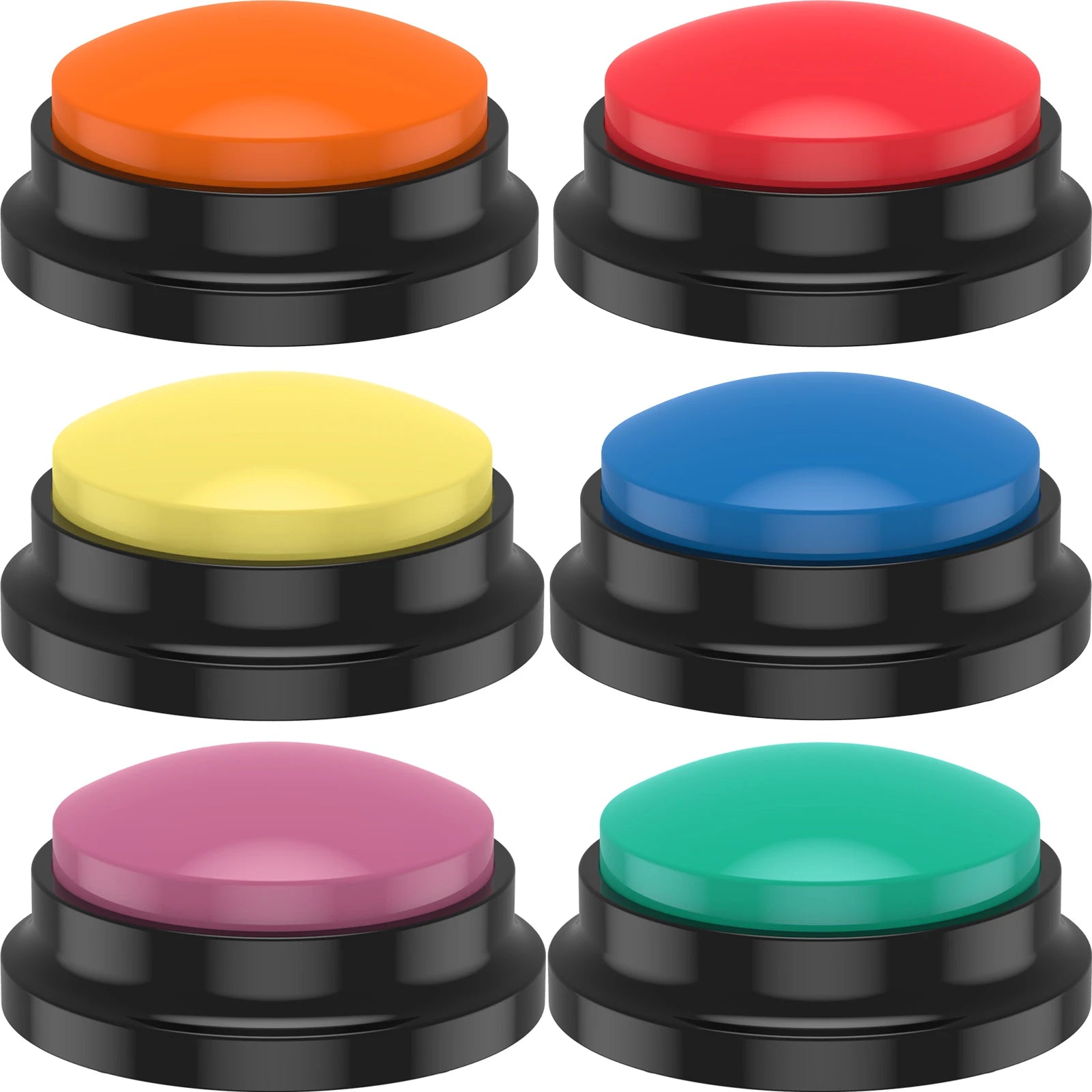 Recordable Dog Training Buttons with Light - 4/6 Piece Set