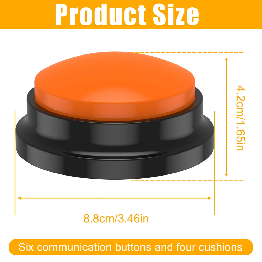 Recordable Dog Training Buttons with Light - 4/6 Piece Set