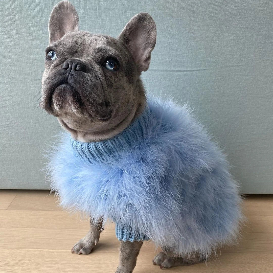 Fuzzy Winter Dog Sweater - Autumn Party Knit