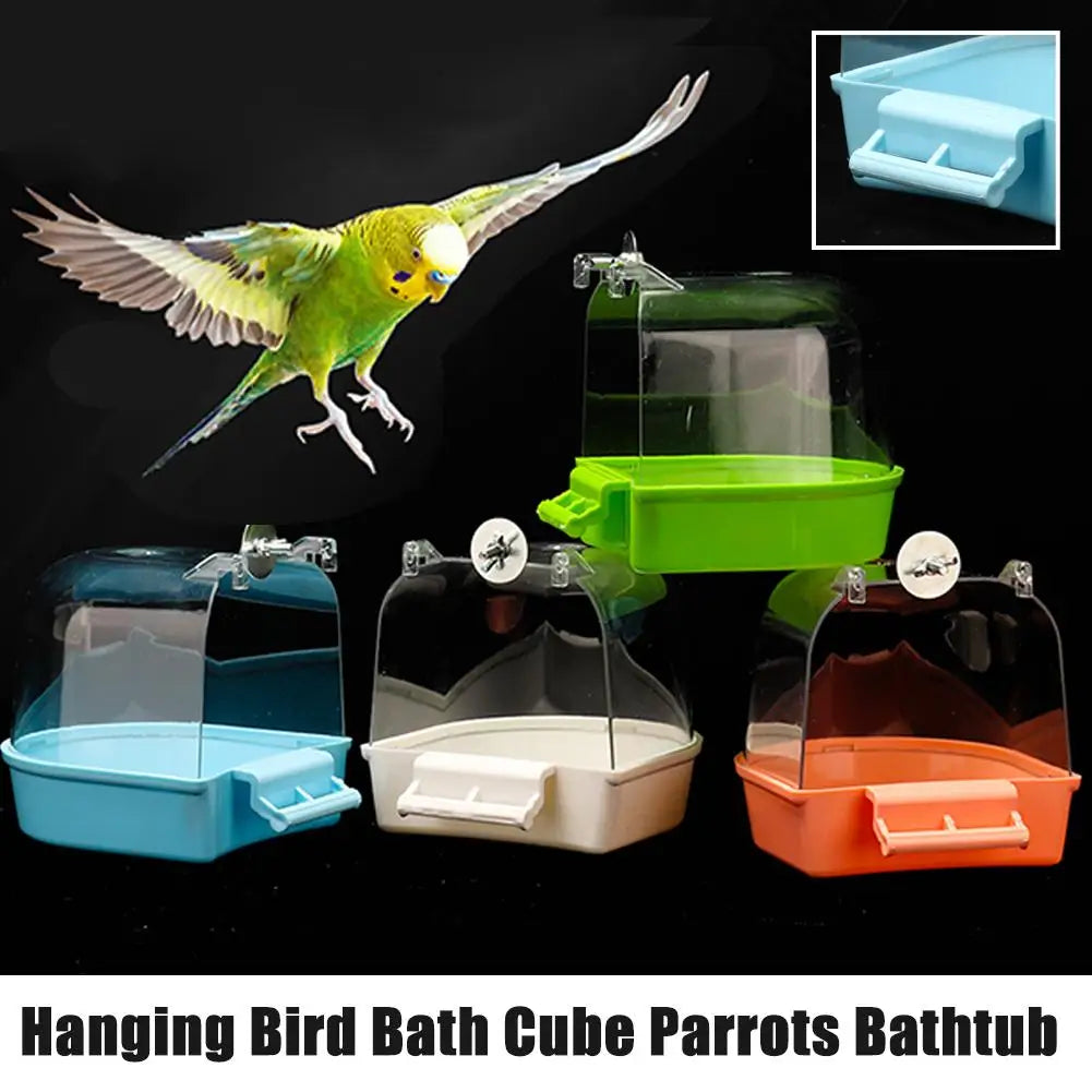 Hanging Bird Bath Box for Parrots and Mynas