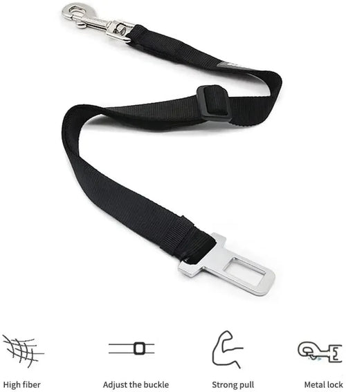 Adjustable Pet Car Seat Belt - Quick-Release Safety Lead