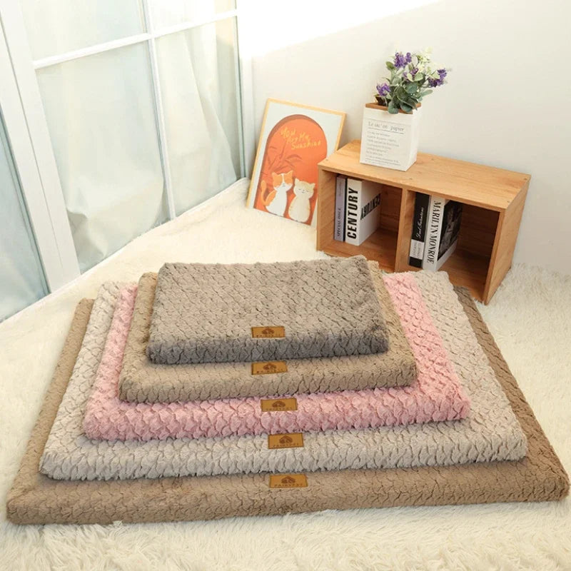Memory Foam Orthopedic Dog Bed - Washable Faux Fur Cover