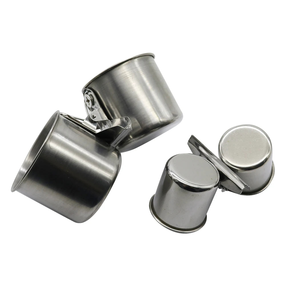 Stainless Steel Bird Feeding Cup with Cage Clip