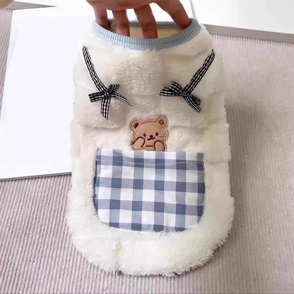Cozy Plush Pet Vest - Warm Fleece Sleeveless Coat