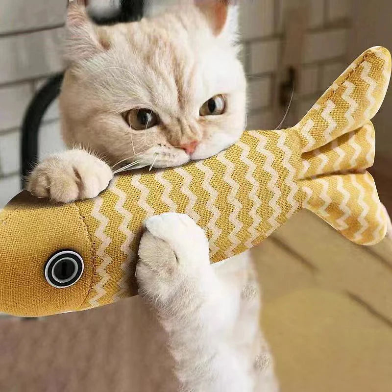 Soft Simulation Fish Kicker Toy for Indoor Cats