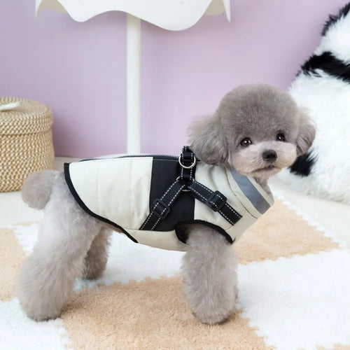 Adjustable Reflective Dog Jacket with Harness - Windproof Vest