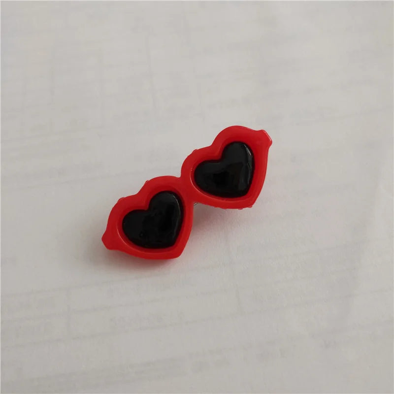 Cute Heart Sunglasses Pet Hair Clips for Dogs and Cats - 1pc/2pcs