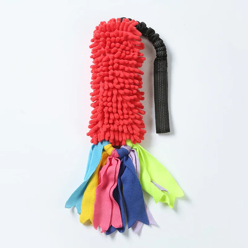 Plush Rope Dog Chew Toy with Sturdy Pull Handle