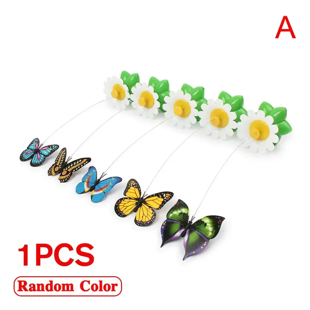 Electric Butterfly Cat Teaser Toy with Rotating Motion