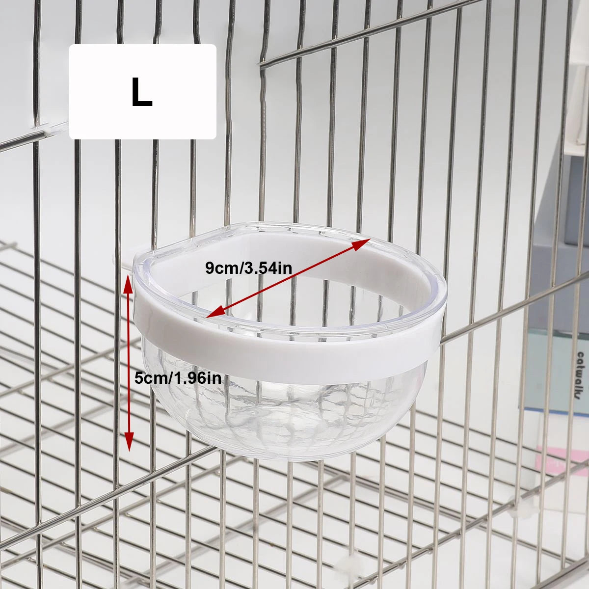 Transparent Hanging Bird Seed and Water Feeder Cup