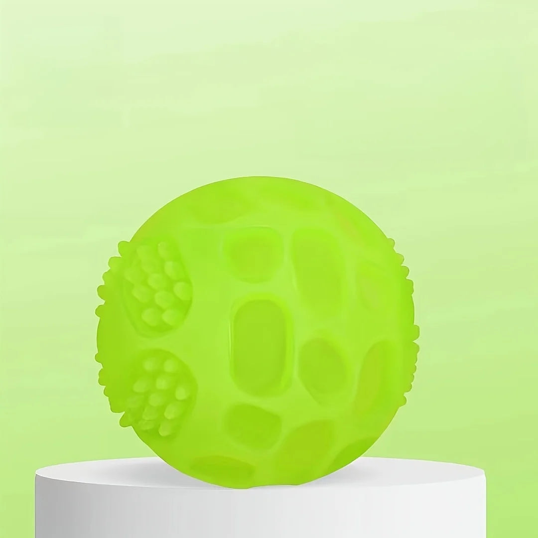 Glow-in-the-Dark Squeaky Dog Ball - TPR Chew Toy