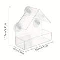 White Acrylic Outdoor Window Bird Feeder with Suction Cups