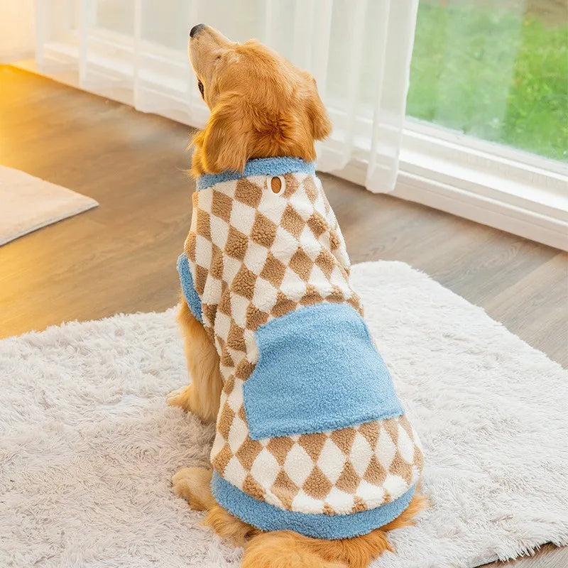 Fleece Big Dog Hoodie Vest - Labrador Golden Retriever Jacket
