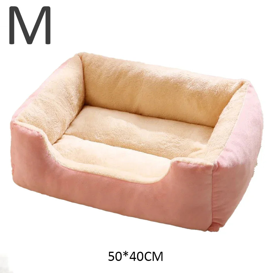 Plush Cat and Dog Cushion Bed - Breathable Basket Mat
