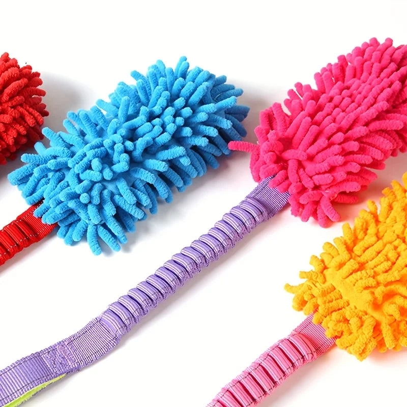 Plush Rope Dog Chew Toy with Sturdy Pull Handle