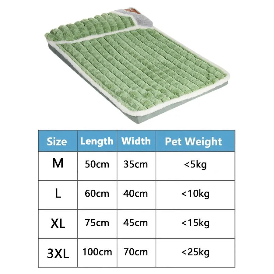 Detachable Cotton Dog Bed Mat - Washable Indoor Comfort