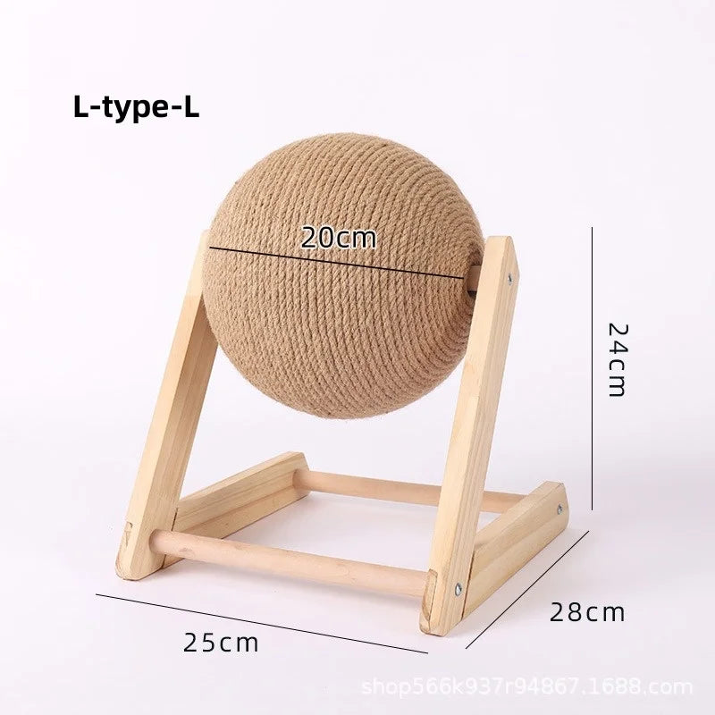 Sisal Rope Cat Scratching Ball Board for Paw Care