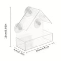 Clear Acrylic Window Bird Feeder with Suction Cups