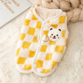 Bear Print Plush Pet Sweater with Buckle - Winter Jacket