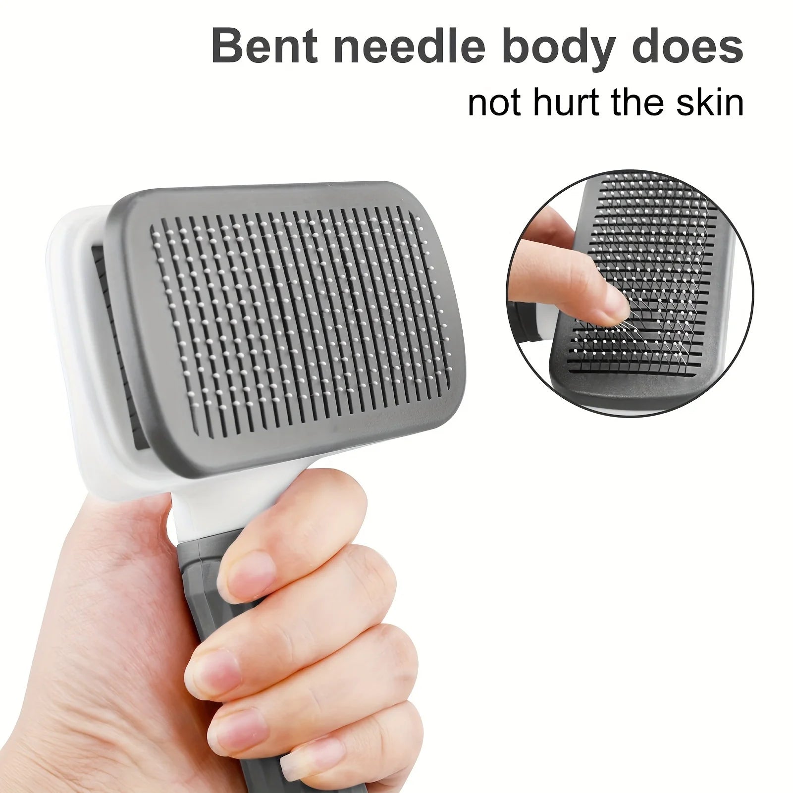 Self-Cleaning Slicker Brush for Dog and Cat Hair Removal