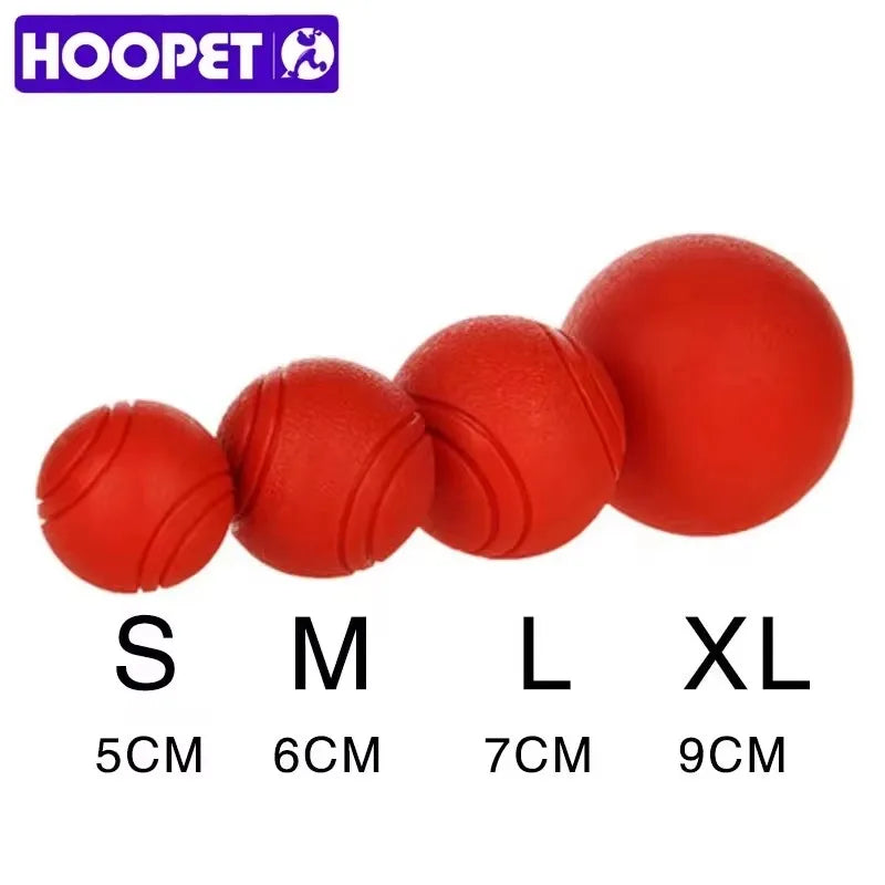 HOOPET Bite-Resistant Rubber Dog Ball Toy - S-XL