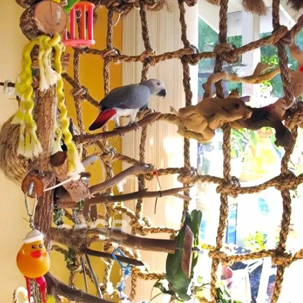 40x40cm Parrot Rope Climbing Net Toy