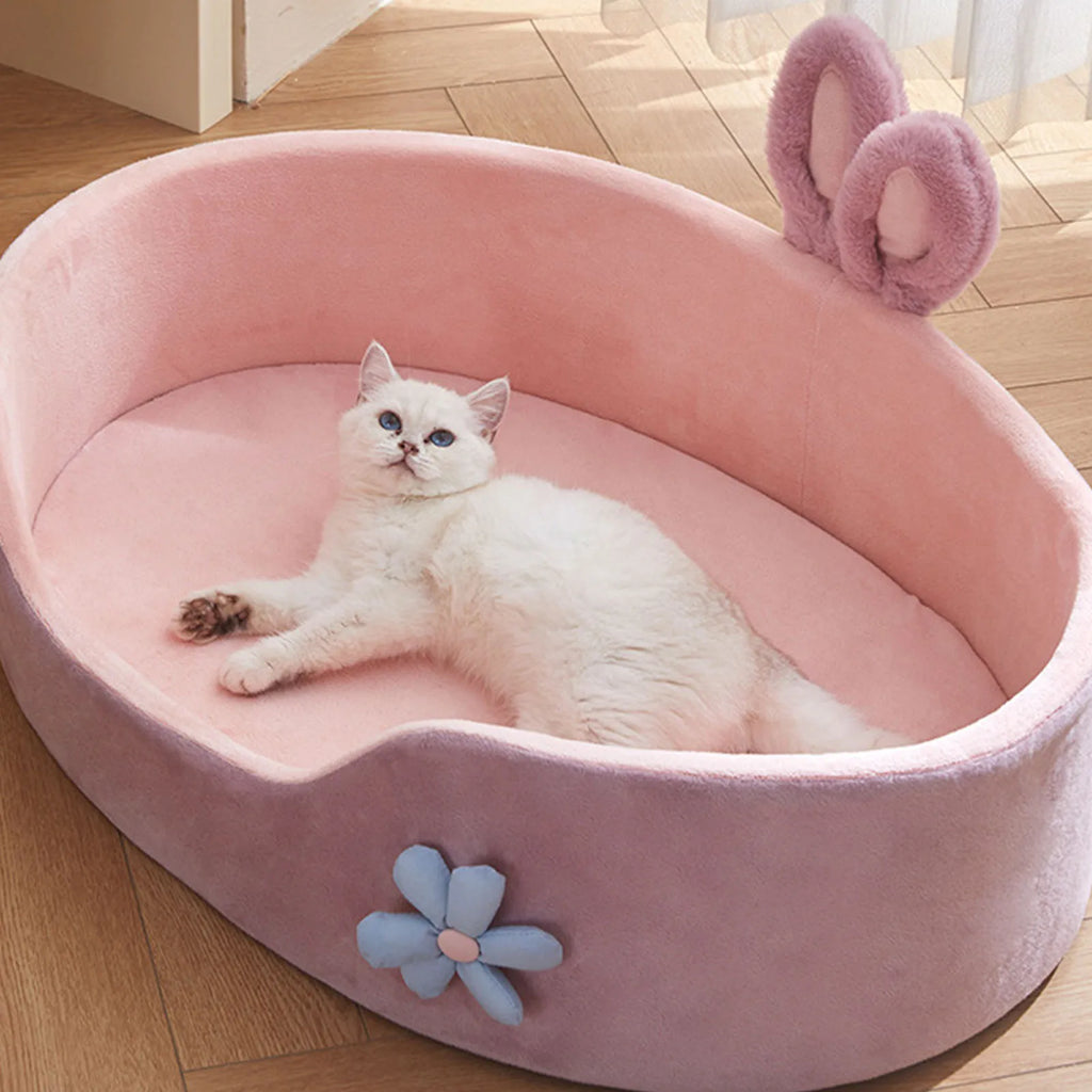 Detachable Washable Pet Bed - Soft Four-Season Sleeper