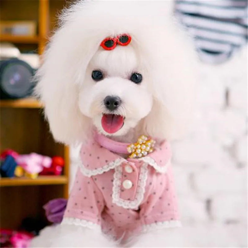 Cute Heart Sunglasses Pet Hair Clips for Dogs and Cats - 1pc/2pcs