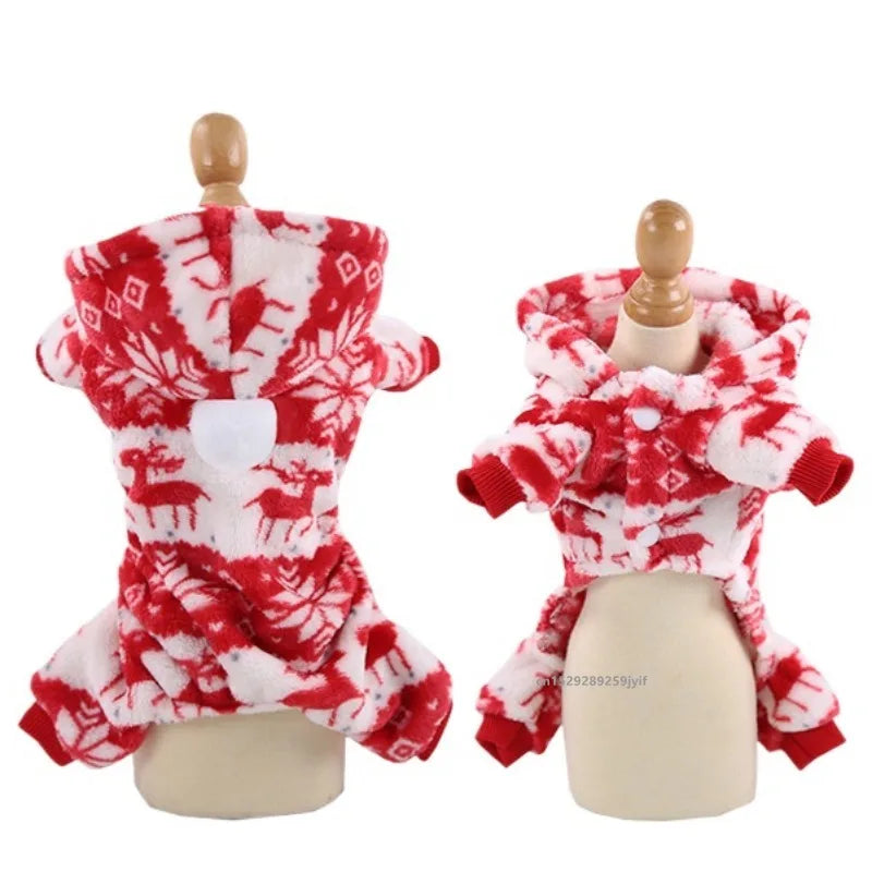 Santa Dog Costume Jacket - Christmas Pet Outfit