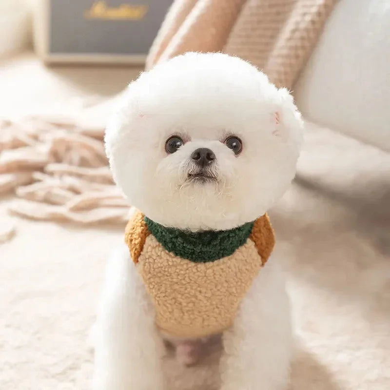 Brown Winter Puppy Cardigan Jacket - Teddy Dog Coat