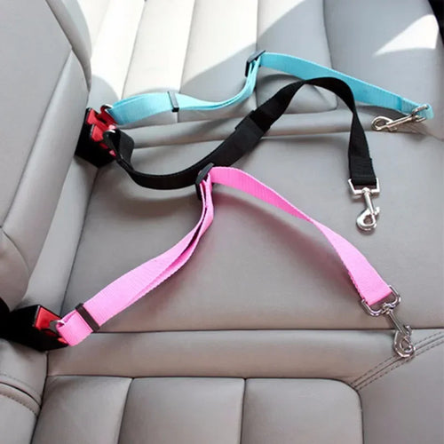 Adjustable Pet Car Seat Belt - Quick-Release Safety Lead