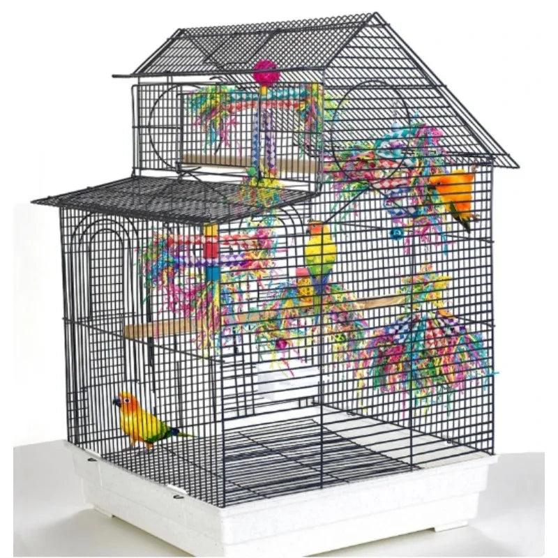 Parrot Foraging Bite Toy Set with Woven Paper Tubes
