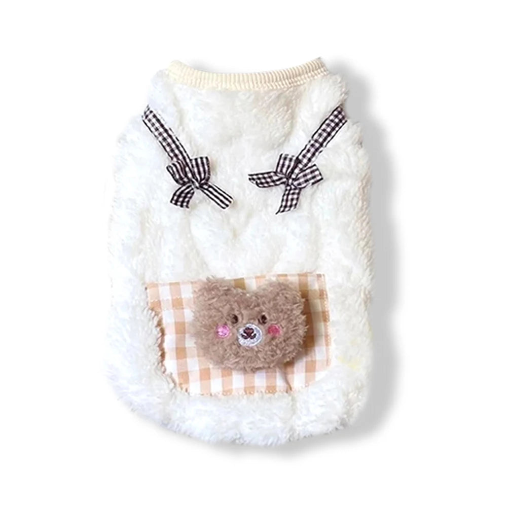 Cozy Plush Pet Vest - Warm Fleece Sleeveless Coat