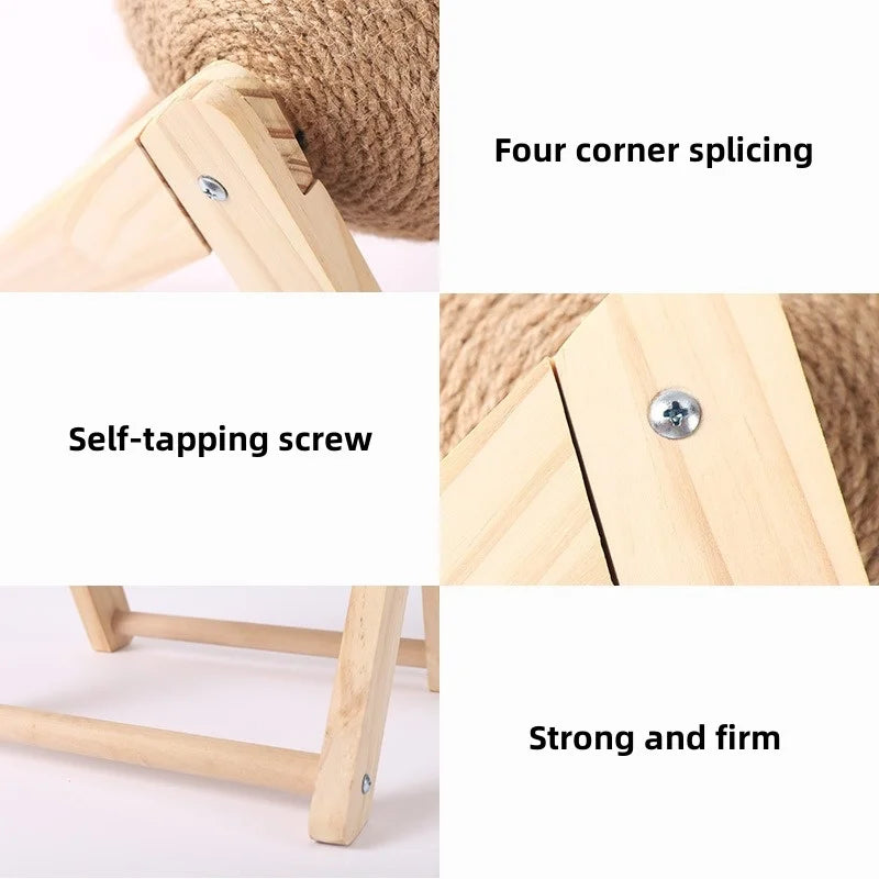 Sisal Rope Cat Scratching Ball Board for Paw Care