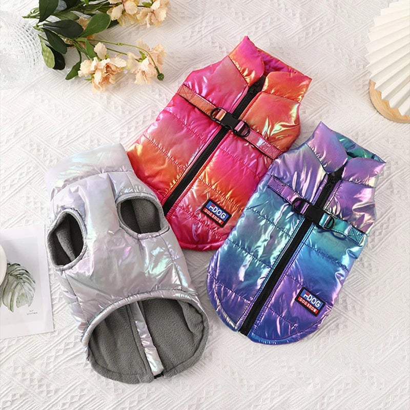 Rainbow Gradient Dog Vest - Autumn and Winter Coat