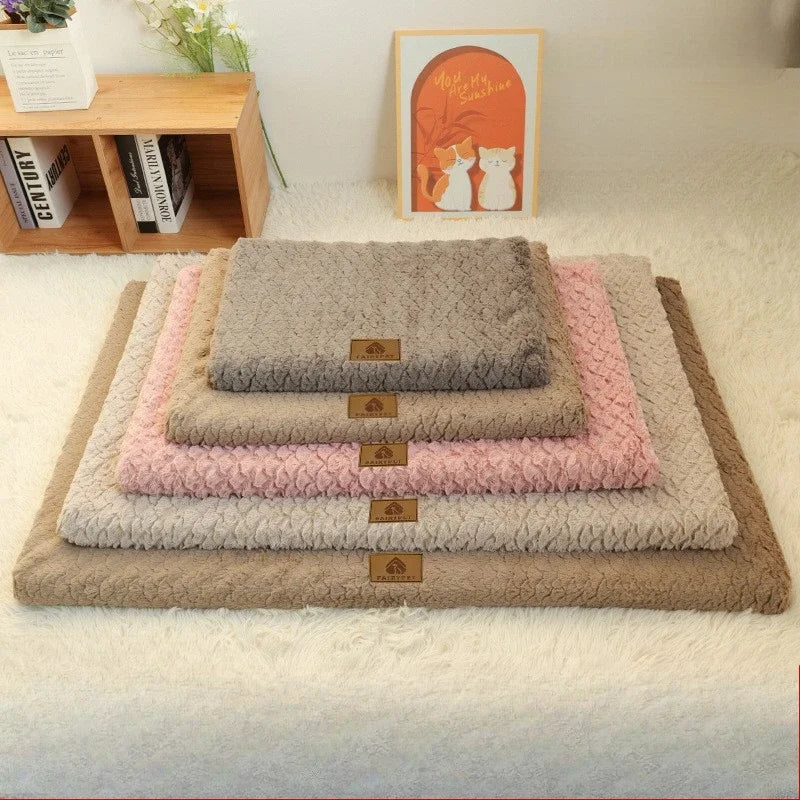 Memory Foam Orthopedic Dog Bed - Washable Faux Fur Cover