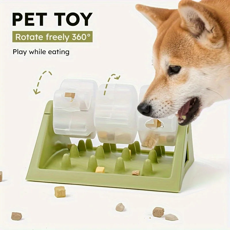 Interactive Dog Puzzle Feeder Toy - Rotating Food Dispenser