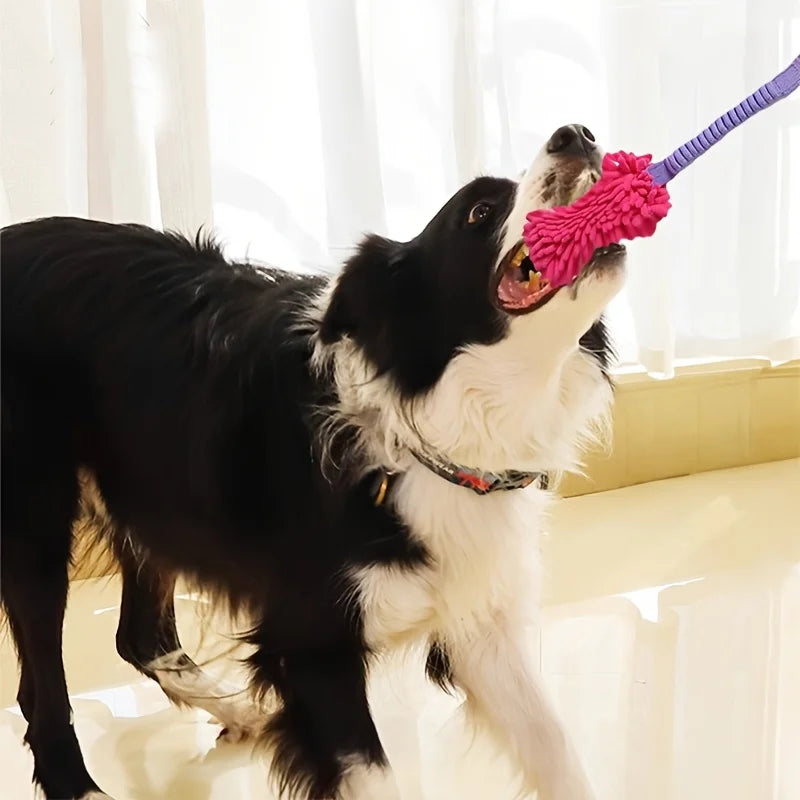 Plush Rope Dog Chew Toy with Sturdy Pull Handle